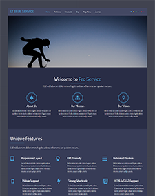 LT Blue Service Onepage – Free One Page Responsive Service Joomla template