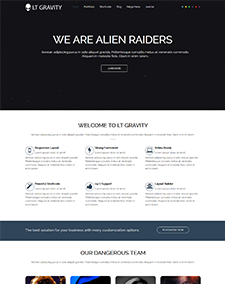 LT Gravity Onepage Responsive Business / Corporation Joomla template