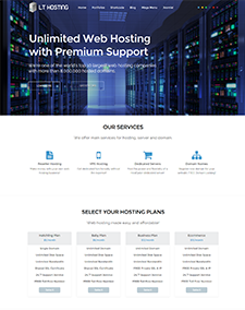 LT Hosting Onepage – Free One Page Responsive Web Hosting Joomla template