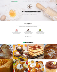 LT Donut Onepage – Free Single Page Bread Store / Dunut Joomla template
