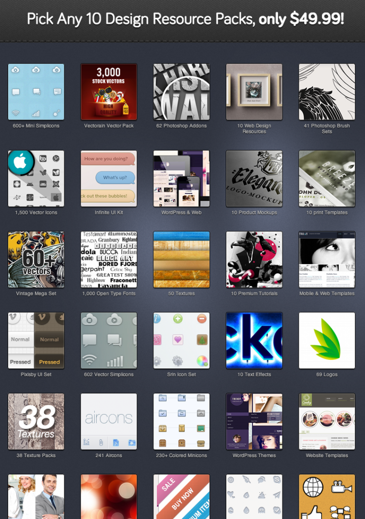Pick a Bundle - web resources pack