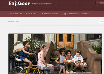 BajiGoor Portfolio Theme Feature Image showcasing many kids