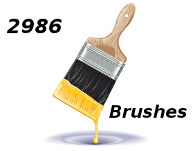 2986 Hi-Resolution Photoshop Brushes