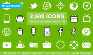 2,500 Web Design Icons from Different Websites Feature Image