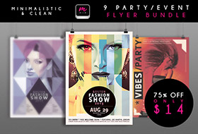 Glamour Style Party Flyer Templates Feature image