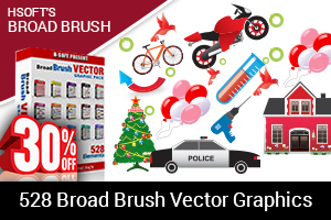 Broad Brush Vector Graphics Pack Feature Image