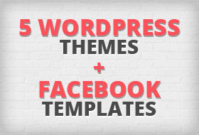 WordPress themes and Facebook templates bundle feature image
