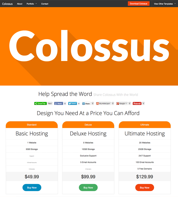 Responsive HTML5 Website Template - home page