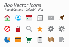 Flat Vector Icons Feature Image showcasing a collage of logos