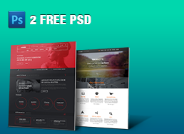 2 PSD Templates Bundle Feature Image Showcasing the templates