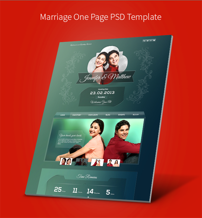 wedding invite PSD template