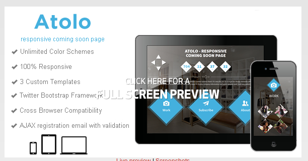 coming soon template features