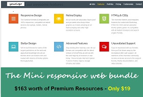 bundle of Banner Rotator and Templates, Mini Responsive Web Templates Bundle