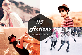 feature image of 115 Photoshop Actions Bundle