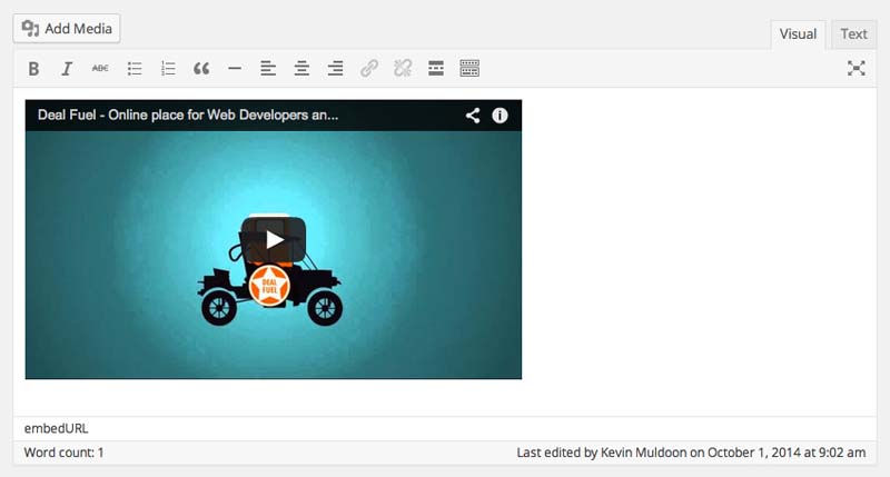 Video Embed features of WordPress 4.0