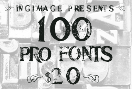 Ingimage: 100 Pro Fonts for Creating Eye-Catchy Text