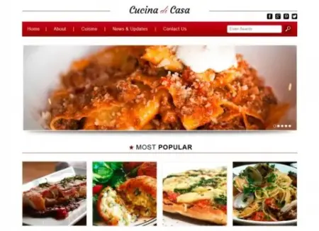Cucina di Casa Responsive WordPress Template