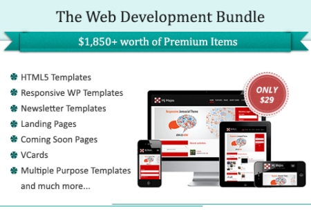 Web Development bundle - HTML5 templates, WordPress templates feature image