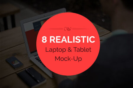 Realistic tablet and laptop mock-up bundle feature image