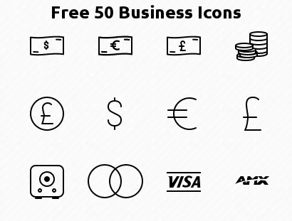 Free business icons collage