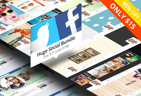 Huge Social Bundle: Facebook & Twitter covers Feature Image