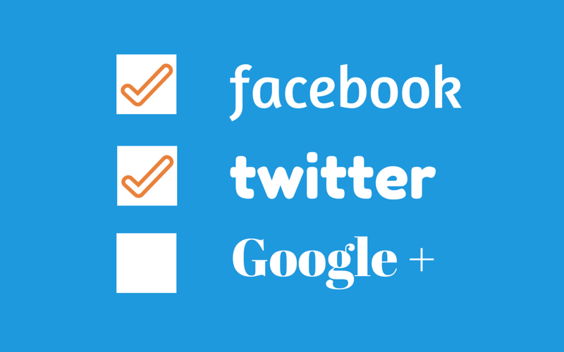 Facebook, twitter, Google logos