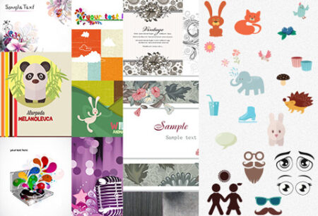 Collage of royalty free graphics