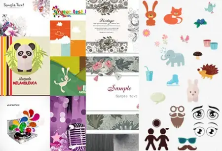 Collage of royalty free graphics