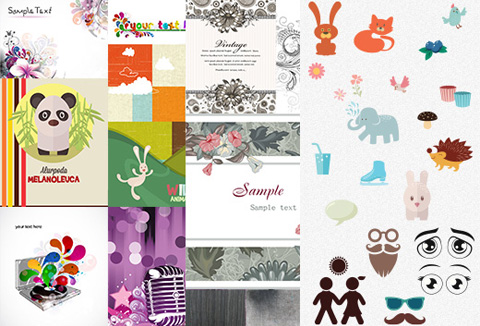 Collage of royalty free graphics