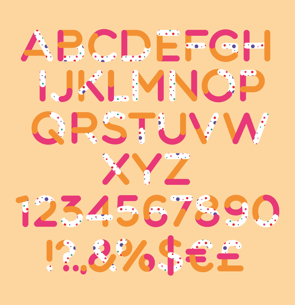 polka dots alphabets 