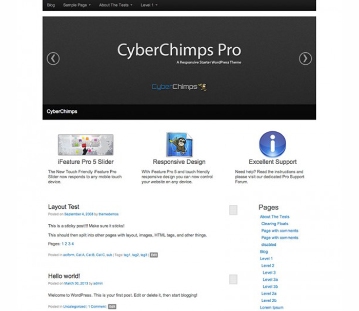 CYBER_CHIMPS - responsive theme in grey and black