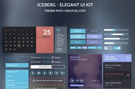 Iceberg elegant UI kit Feature Image