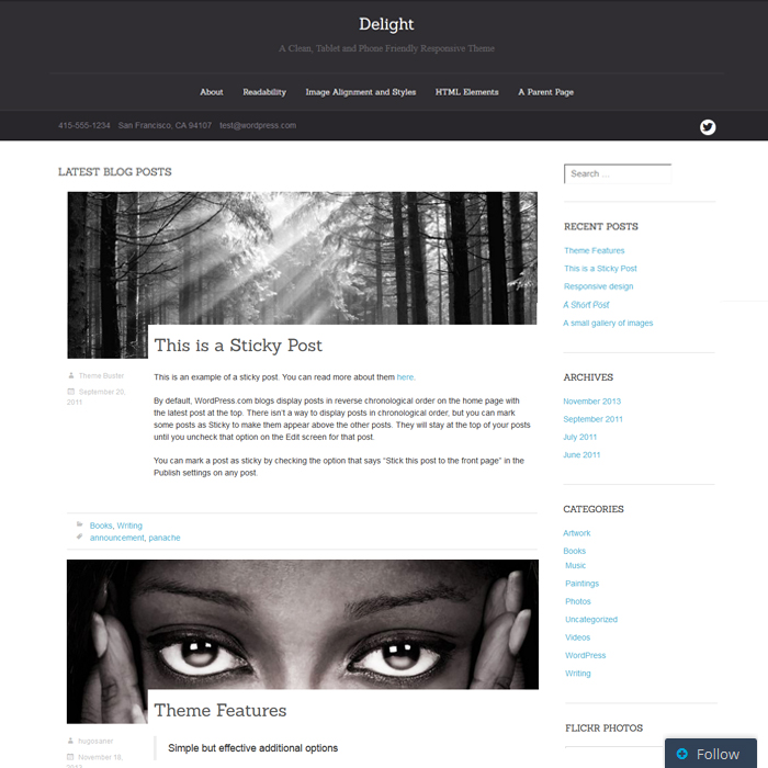 altscreenshot responsive theme in grey and black 