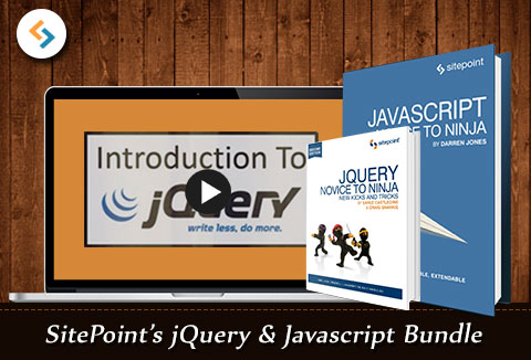 feature image of SitePoint’s jQuery & Javascript eBooks + eCourse Bundle