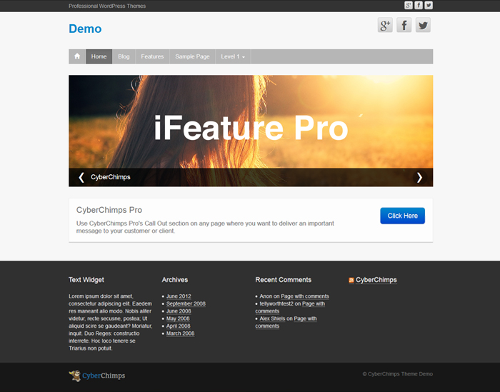 ifeature-pro responsive theme