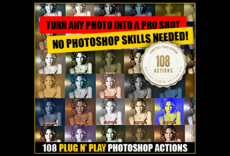 108 Professional Photo Editing Actions In Photoshop Feature Image
