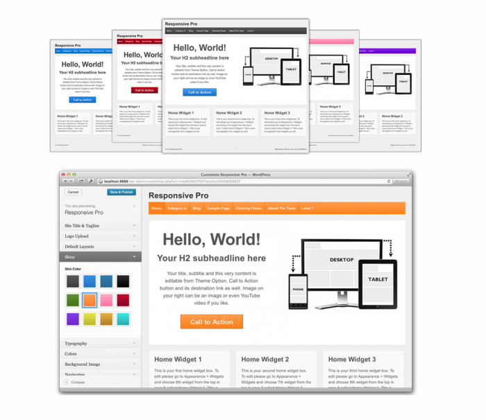 responsive_pro - responsive theme in grey and black