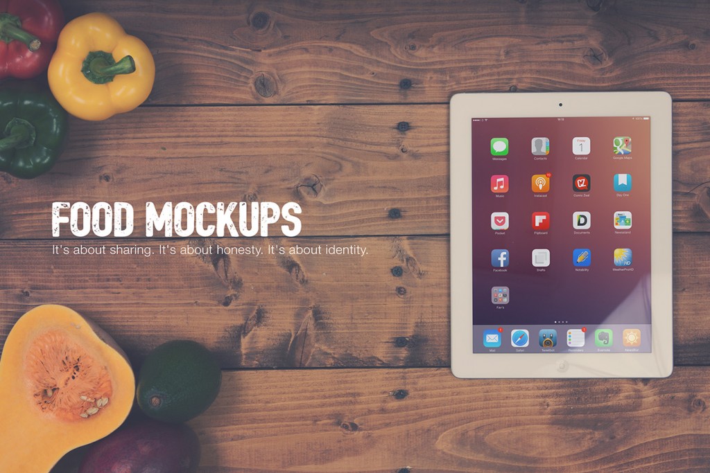 Papaya food mockup