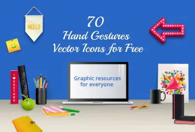 Hand gesture vector icons feature image