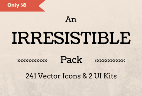 Irresistible pack of 241 Vector Icons & 2 UI Kits Feature Image