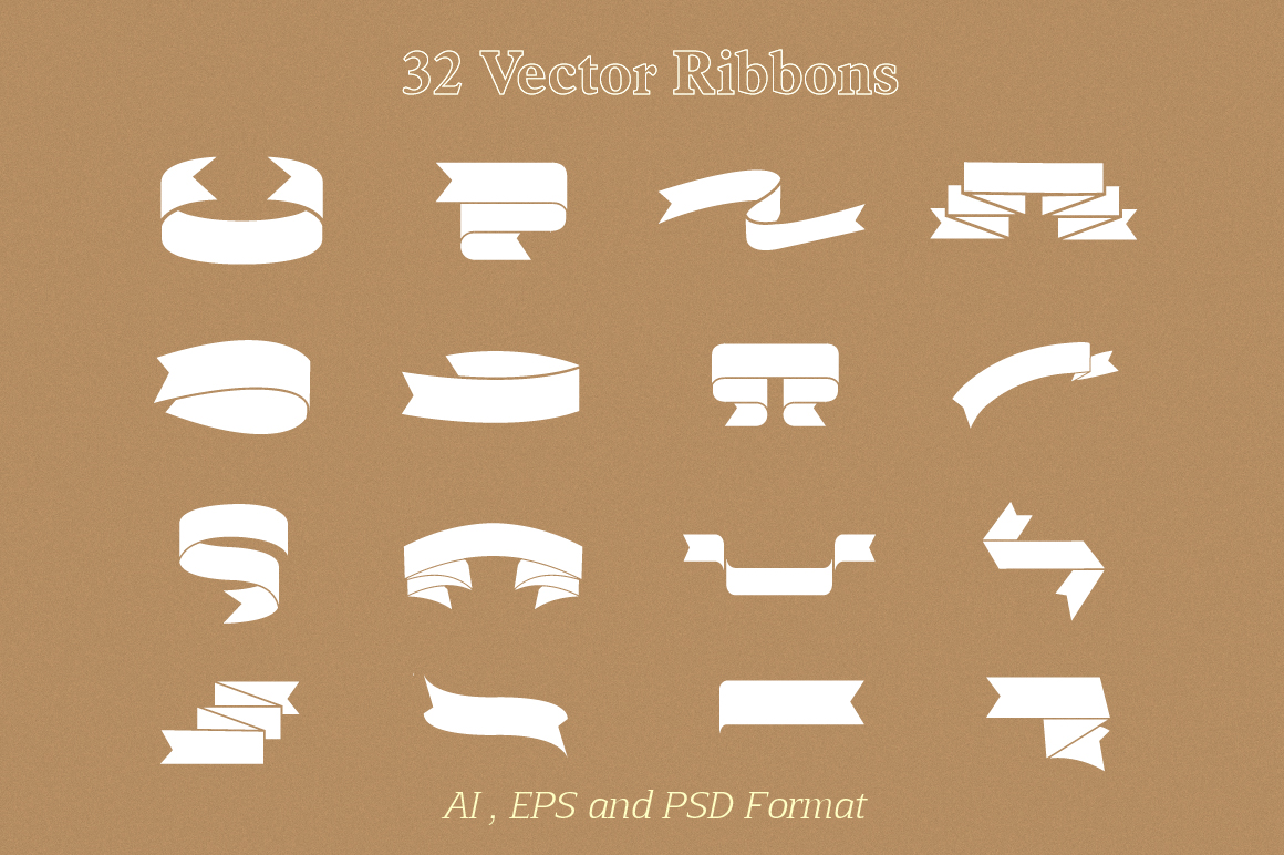 32 free vector ribbon