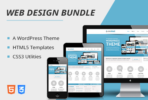 Bundle of HTML5 Templates, CSS3 Utilities & a WP Theme Feature Image