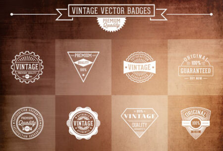 free vintage vector badges