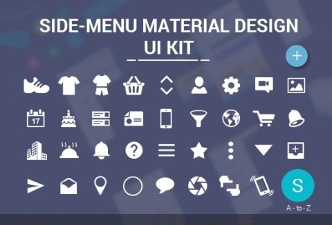 FREE Side menu material design UI Kit