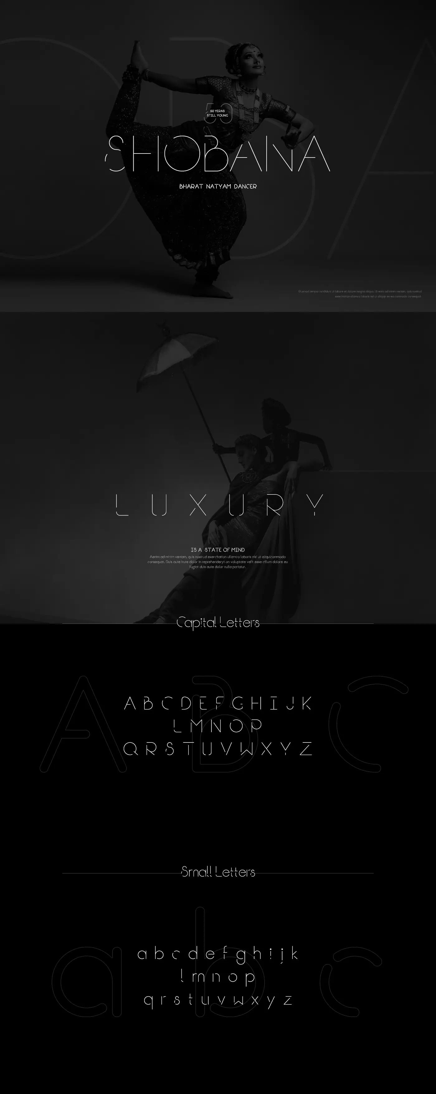 Free-modern-font Carousal of Banners made with Break - Free font