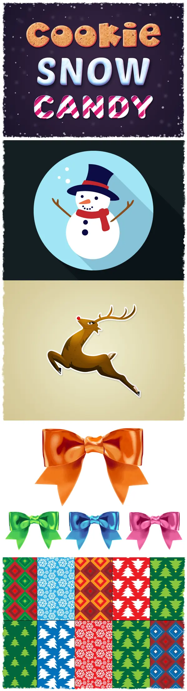 christmas-vector-graphics collage of christmas vector graphics