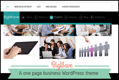 BigWave – One Page Free Business WordPress Theme Feature image