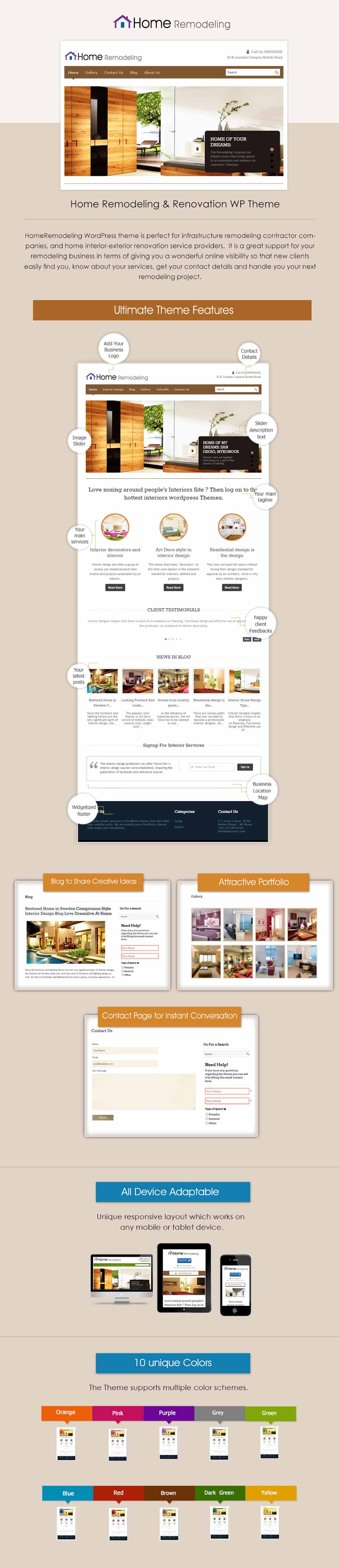 Home Remodelling and Renovation Website Theme