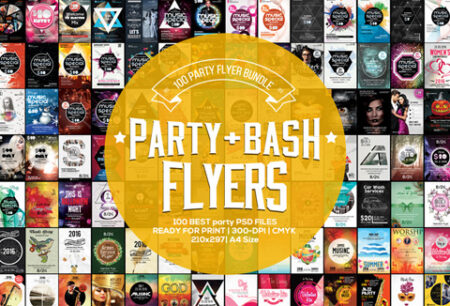 Pack of 100 Stunning Party Flyers Feature Image