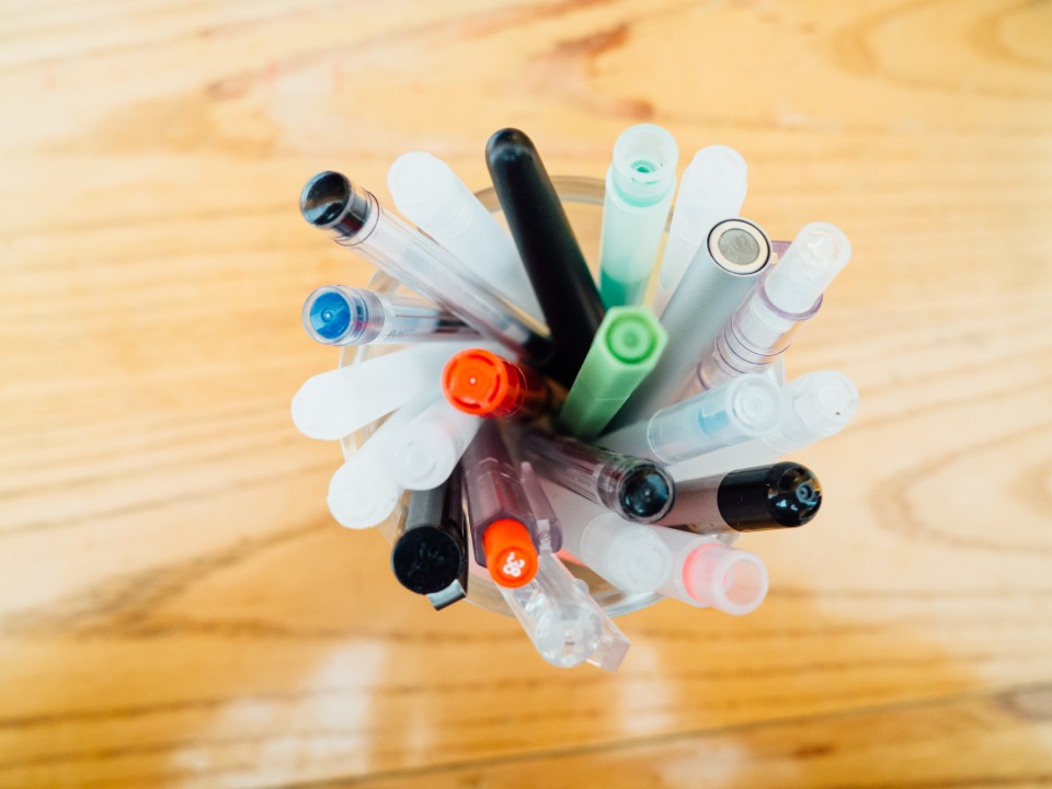 A bunch Of Markers, highlighters and more